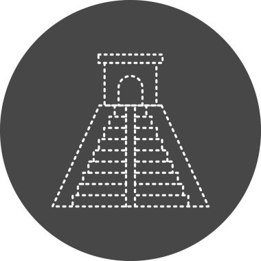 Mexico Pyramid web icon simple illustration