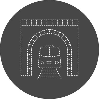 vector illustration of a train Tunnel icon