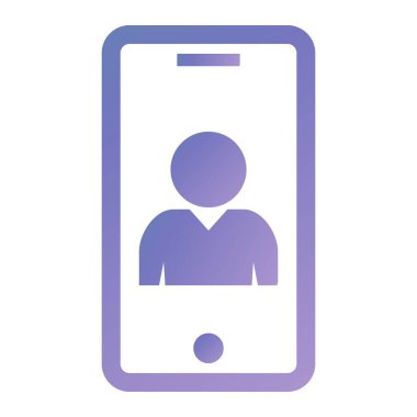 Cep telefonu simgesi, vektör illüstrasyonu