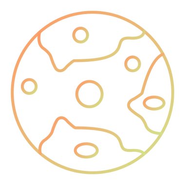 planet earth icon. outline illustration of solar system vector icons for web