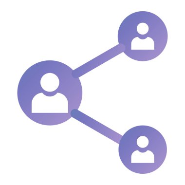 social network icon. flat design. vector illustration.