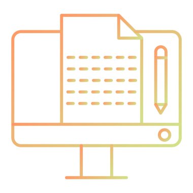 Belge. Web simgesi basit illüstrasyon