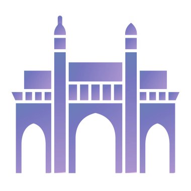 Beyaz arkaplanda izole edilmiş düz bir kule simgesi. seyahat sembolü çizimi.