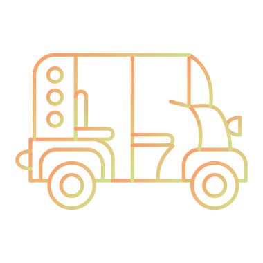 Bir kamyon simgesinin vektör çizimi