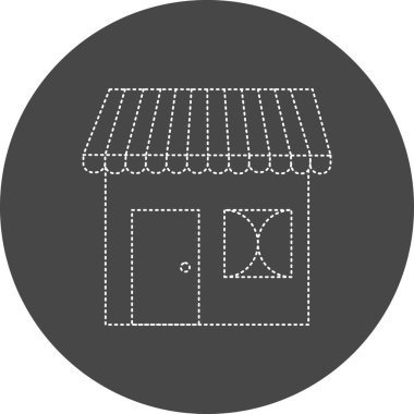 Dükkan. Web simgesi basit illüstrasyon