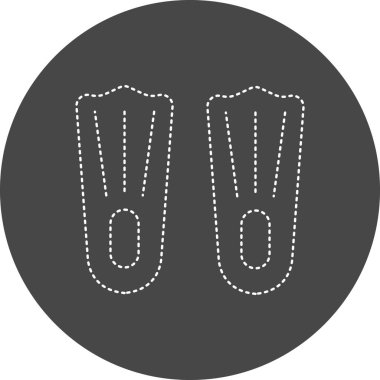 Spor ayakkabıları simgesinin vektör illüstrasyonu