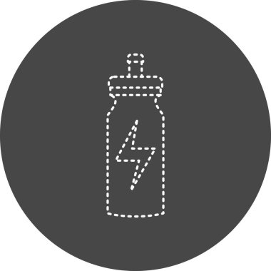 Enerji İçeceği Vektörü Kabartma Simgesi Tasarımı 