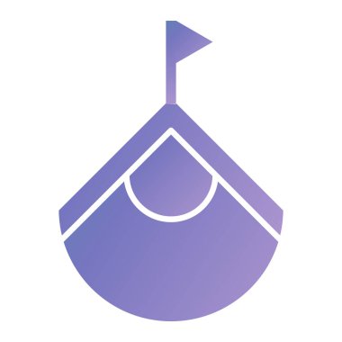 vector illustration of a purple and white flag