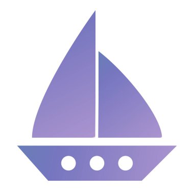 Yelkenli. Web simgesi basit illüstrasyon