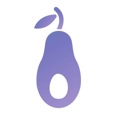 avokado simgesi vektör çizimi