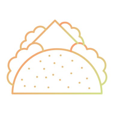 Abstract taco icon vector illustration