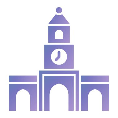 Bina. Web simgesi basit illüstrasyon