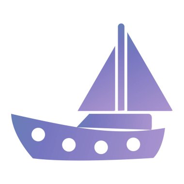 Yelkenli. Web simgesi basit illüstrasyon