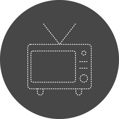 Televizyon simgesinin vektör illüstrasyonu