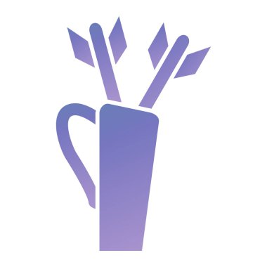purple and green tea cup icon. outline vector illustration.
