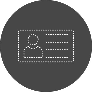 kimlik kartı simgesinin vektör illüstrasyonu