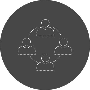 İş insanları simgesinin vektör illüstrasyonu 