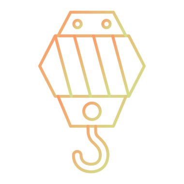 Vinç kancası ikonu. vektör illüstrasyonu