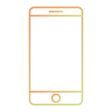 cep telefonu simgesi. Web tasarımı için akıllı telefon vektör sembolünün basit çizimi