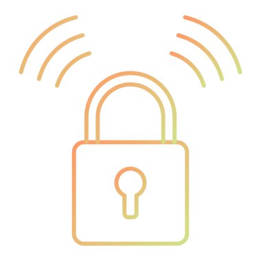 Bir kilit simgesinin vektör illüstrasyonu