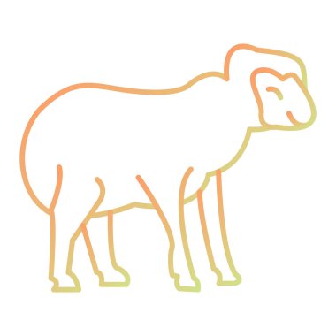 Vektör çizim karikatür koyun