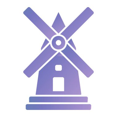 Yel değirmeni ikonu. vektör illüstrasyonu