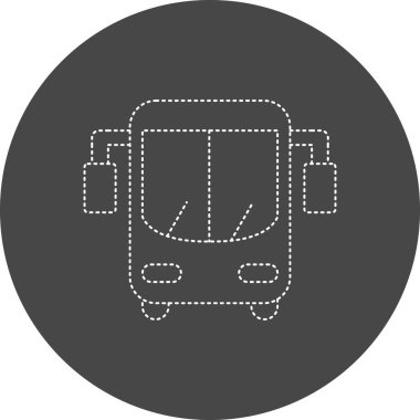 Otobüs. Web simgesi basit illüstrasyon