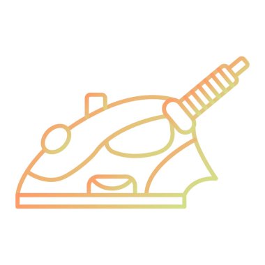 steam iron icon. outline illustration of ironing vector icons for web