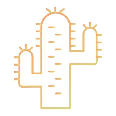 Kaktüs. Web simgesi basit illüstrasyon