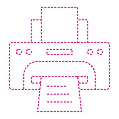 Yazıcı simgesi vektör illüstrasyonu