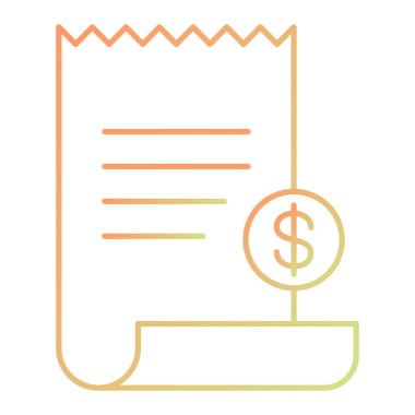 Fatura. Web simgesi basit illüstrasyon