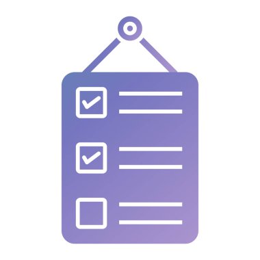 Kontrol listesi simgesi vektör illüstrasyonu