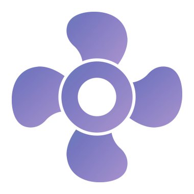 Klima ikonu. Web için fan vektör simgelerinin basit illüstrasyonu