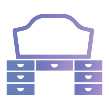 Kabine ikonu vektör illüstrasyonu