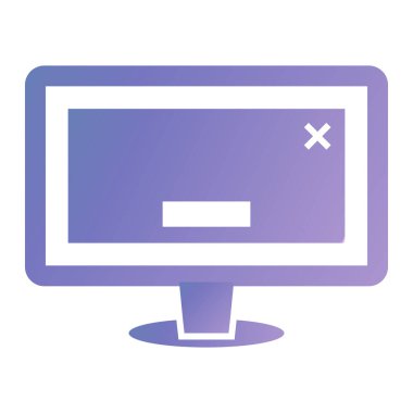 bilgisayar izleme simgesi, vektör illüstrasyonu