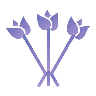 Çiçek. Web simgesi basit illüstrasyon