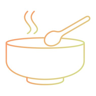 çorba simgesi vektör illüstrasyonu