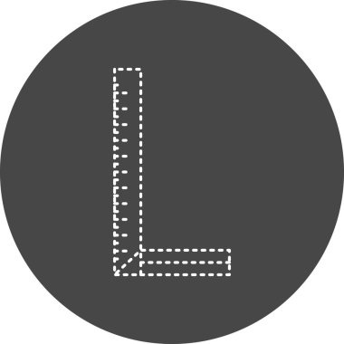 Cetvel Vektörü Şekil Simgesi Tasarımı 