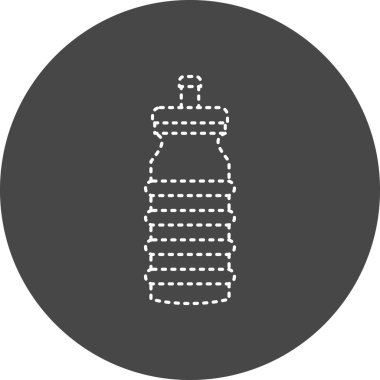 Su Şişe Vektörü Kabartma Simgesi Tasarımı 