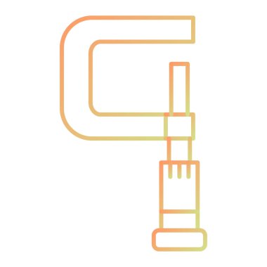 Sandalyenin tek çizgi simgesinin vektör illüstrasyonu