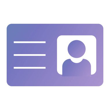 ID kart simgesi vektör illüstrasyonu