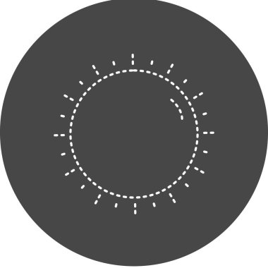 Güneş simgesi, vektör illüstrasyonu basit tasarım