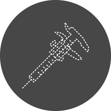 Caliper Vektör Kabartma Simgesi Tasarımı 