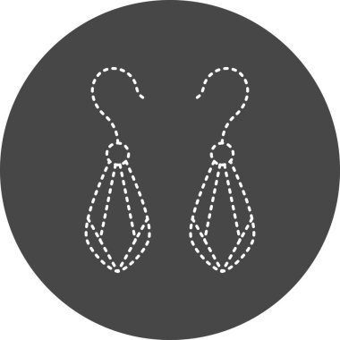 kolye simgesi, vektör illüstrasyonu