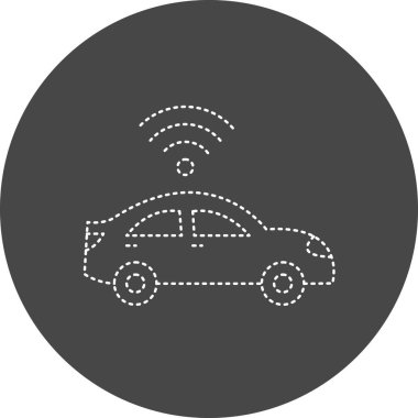 Akıllı araba simgesi vektör illüstrasyonu