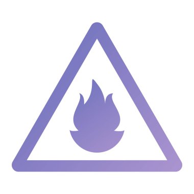 fire warning sign icon, vector illustration