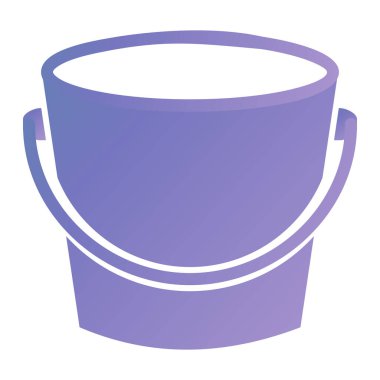 purple bucket icon. cartoon of blue water vector illustration for web design isolated on white background