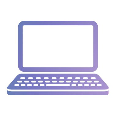 Dizüstü bilgisayar teknolojisi simge vektör çizim grafik tasarım