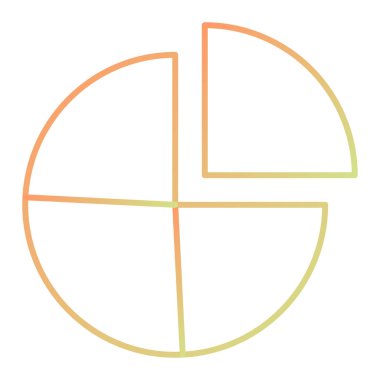 Pasta grafiği simgesi. Web tasarımı için grafik vektör simgelerinin düz çizimi