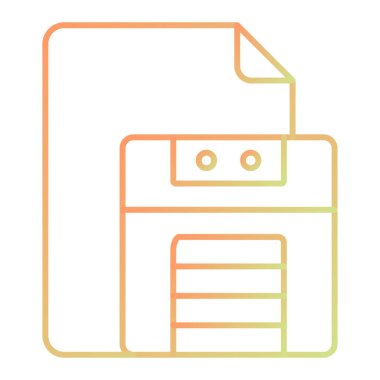 dosya biçimi simgesi, vektör illüstrasyonu